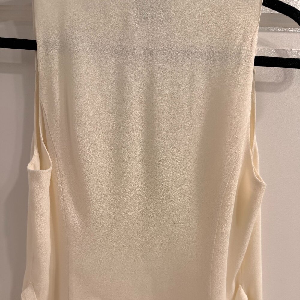 Reformation Skylar Button Front Vest Top - Cream, Size 2 - Picture 9 of 12